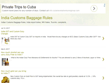 Tablet Screenshot of indiabaggagerules.com